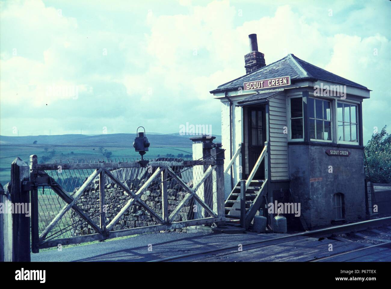 Scout Grün Überfahrt auf dem legendären Shap Bank in Cumbria, die in der Nähe des Dampf Alter in Großbritannien. 1967. Stockfoto