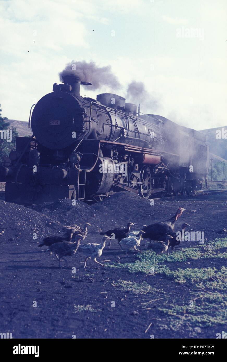 Einige Feuer Aktion für einen Vulkanier (Wilkes Barre USA) Der kyliner' 2-10-0 Köpfe südwärts für Sumucuk mit einem kohlenzug vom Schwarzen Meer Zechen. 88 Stockfoto