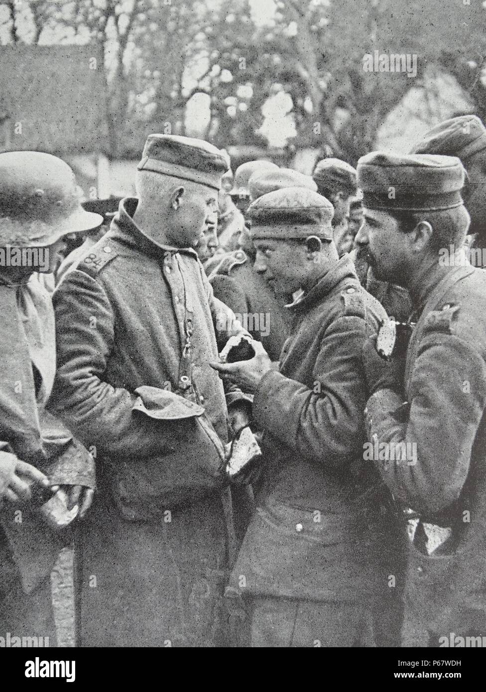 Deutsche Kriegsgefangene in Erster Weltkrieg Stockfoto