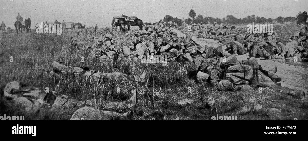 Russischen Überlebenden des ersten Weltkriegs Schlacht Rawka-Ruska in Galkicia, 1914 Stockfoto