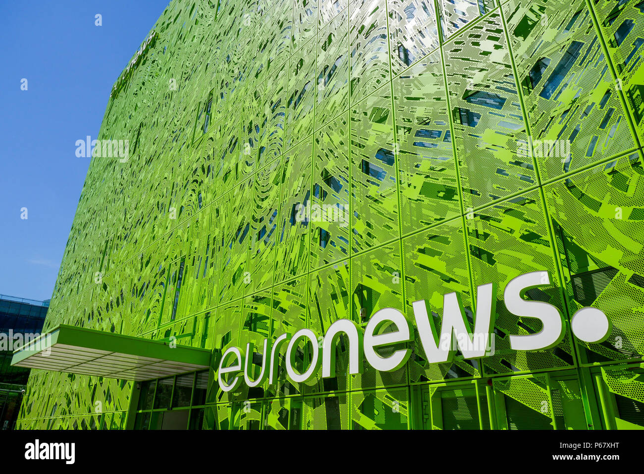 Euronews Welt Hauptsitz, Lyon, Frankreich Stockfoto