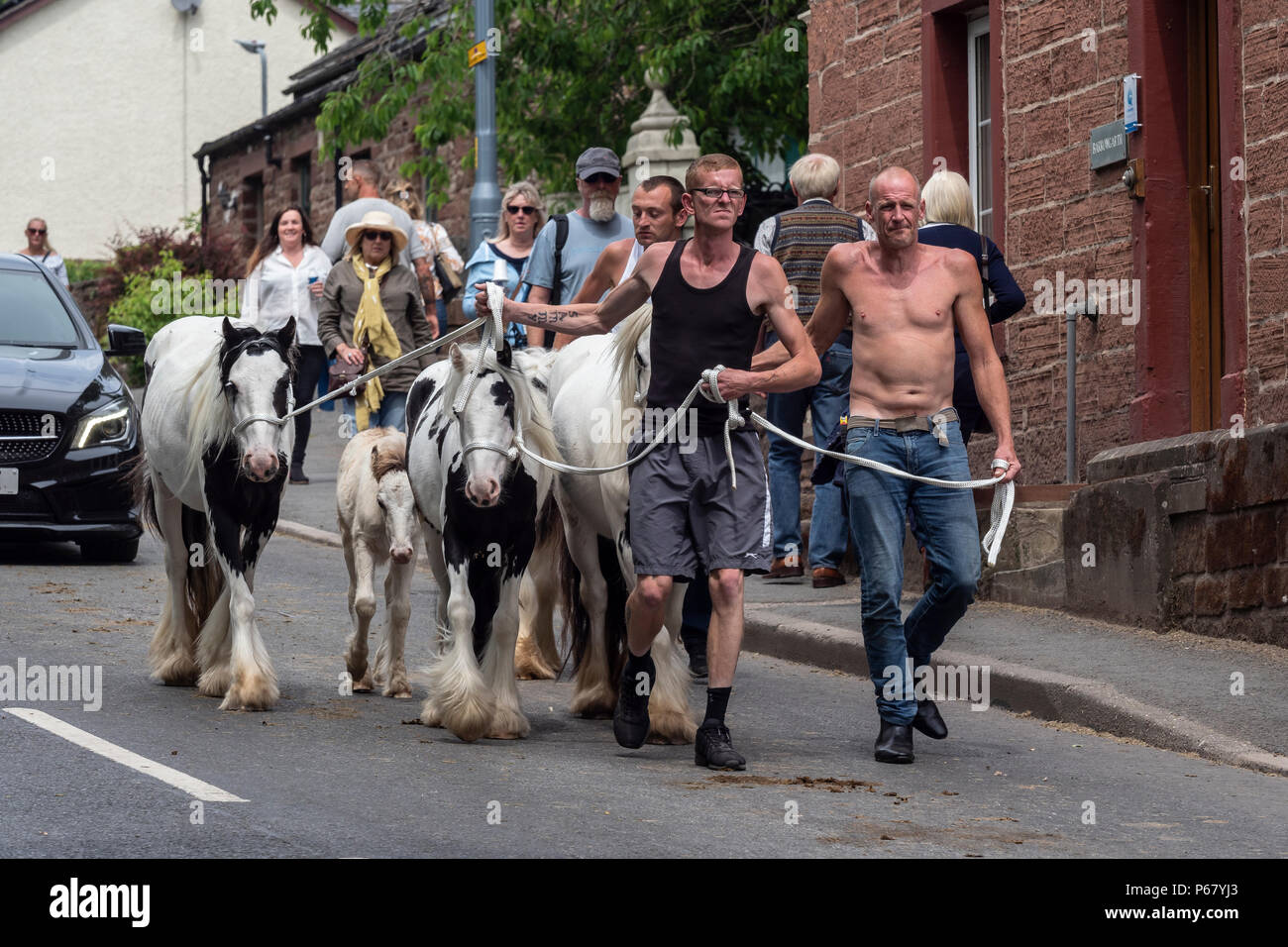 Appleby Horse Fair Cumbria, Juni 2018. Jährliche Zusammenkunft der Sinti und Roma und der Fahrenden in der Nähe von Appleby-in-Westmorland Stockfoto