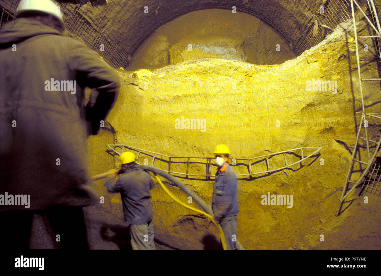 Wien, Tiefbau, Neue Österreichische Tunneling Methode, NÖT Stockfoto