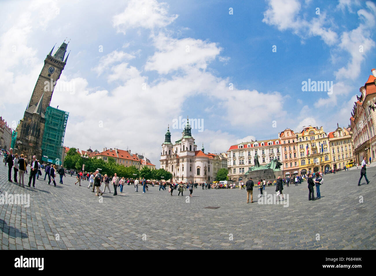 Die schöne St. Nicholas Kirche am alten Stadtplatz, Prag, Tschechien, Ost Europa Stockfoto
