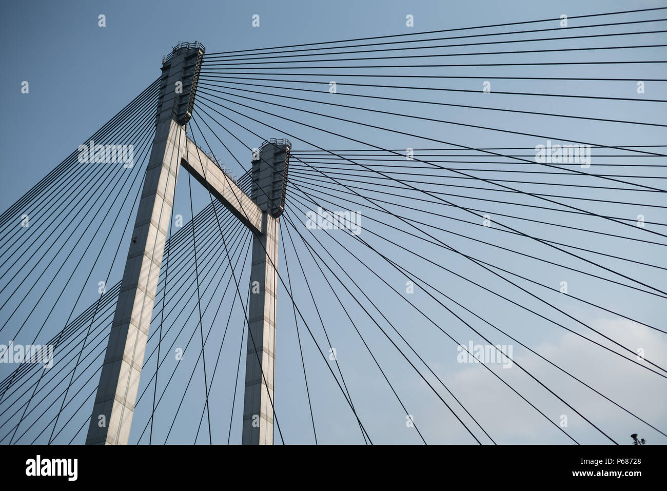 Vidyasagar Setu auch bekannt als die Zweite Hooghly Brücke - Kolkata, Indien. Stockfoto