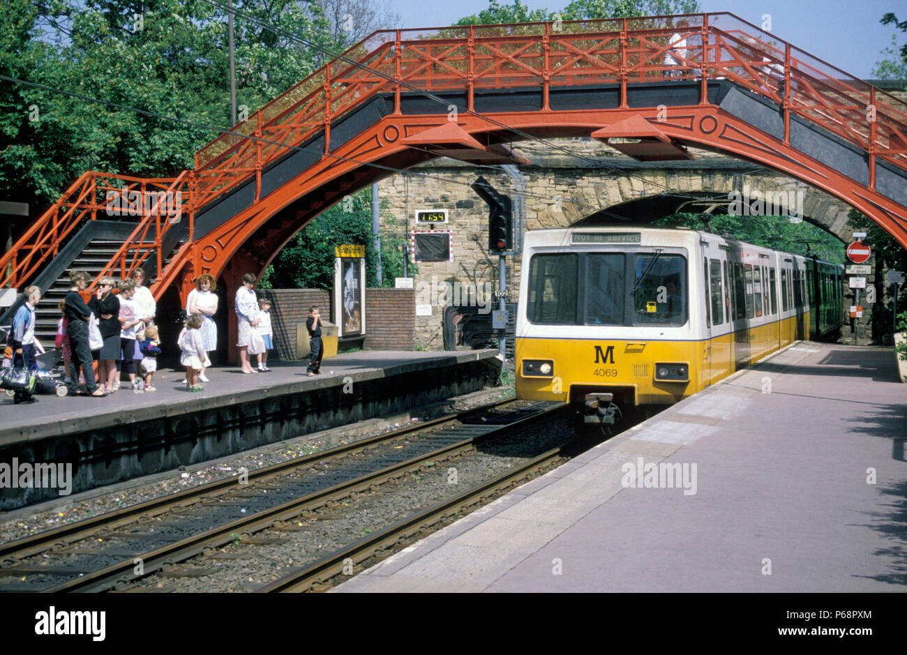 Tyne und Metro in South Gosforth C 1993 Verschleiß Stockfoto