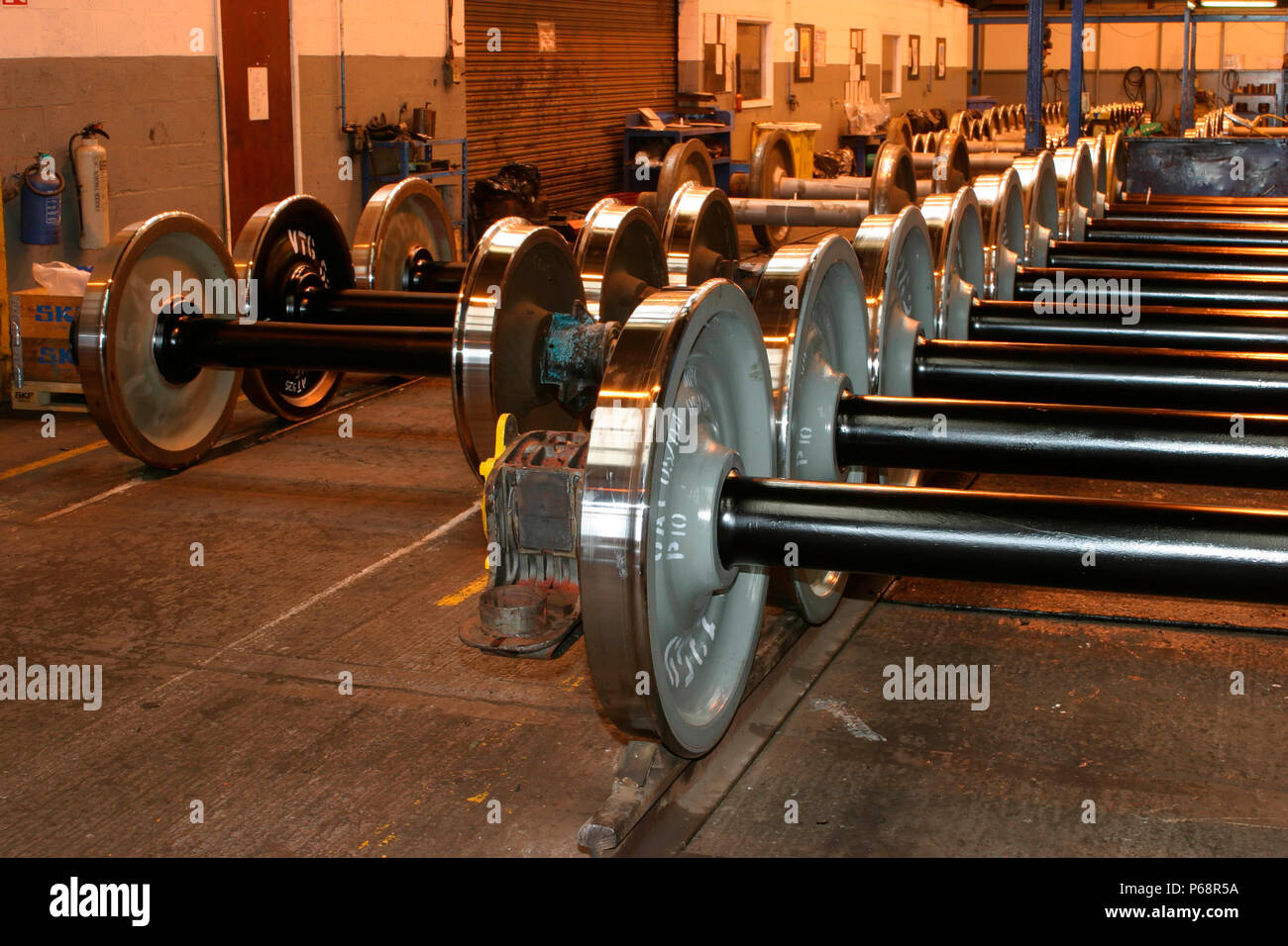 Radsätze an marcroft Engineering arbeitet. 5. Mai 2004 Stockfoto