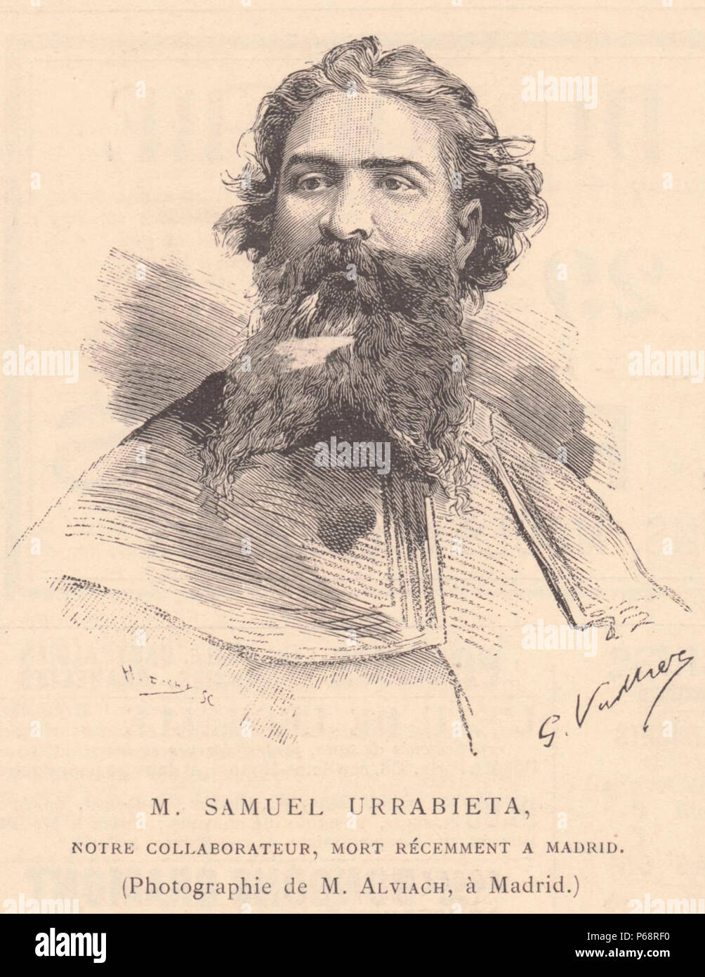 1886-03-27, Le Monde illustré, Samuel Urrabieta, Alviach, Vuillier, Dochy. Stockfoto