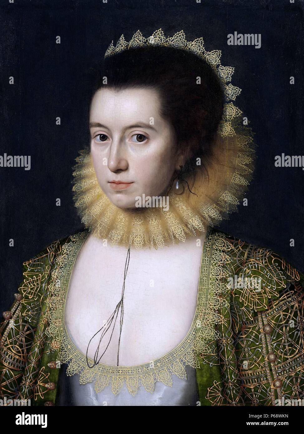 Lady Anne Clifford von William Larkin 1618. Lady Anne Clifford, 14 Baroness De Clifford, Gräfin von Dorset (30. Januar 1590 - 22. März 1676) Stockfoto