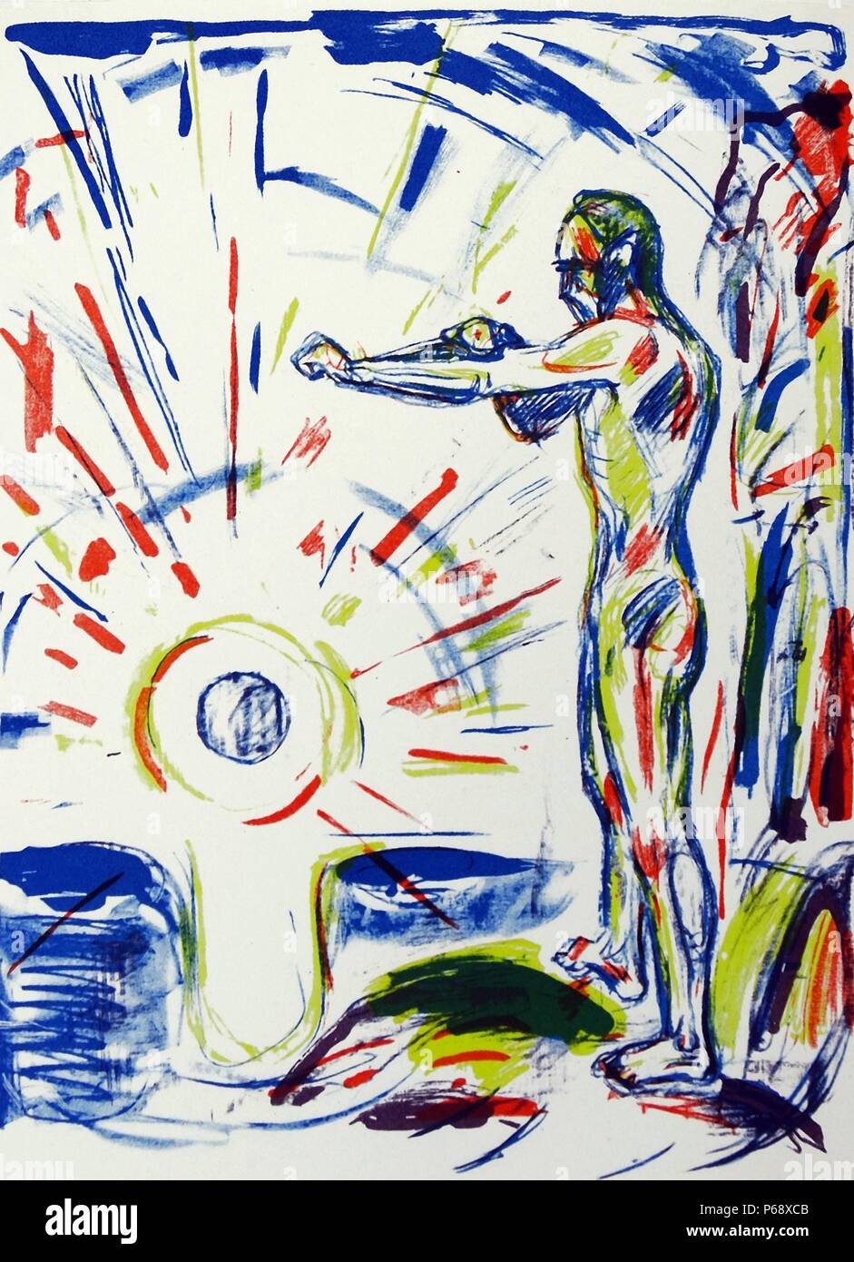 Arbeit mit dem Titel zum Licht des norwegischen Künstlers Edvard Munch (1863-1944). Diese Arbeit entstand im Jahr 1914. Stockfoto