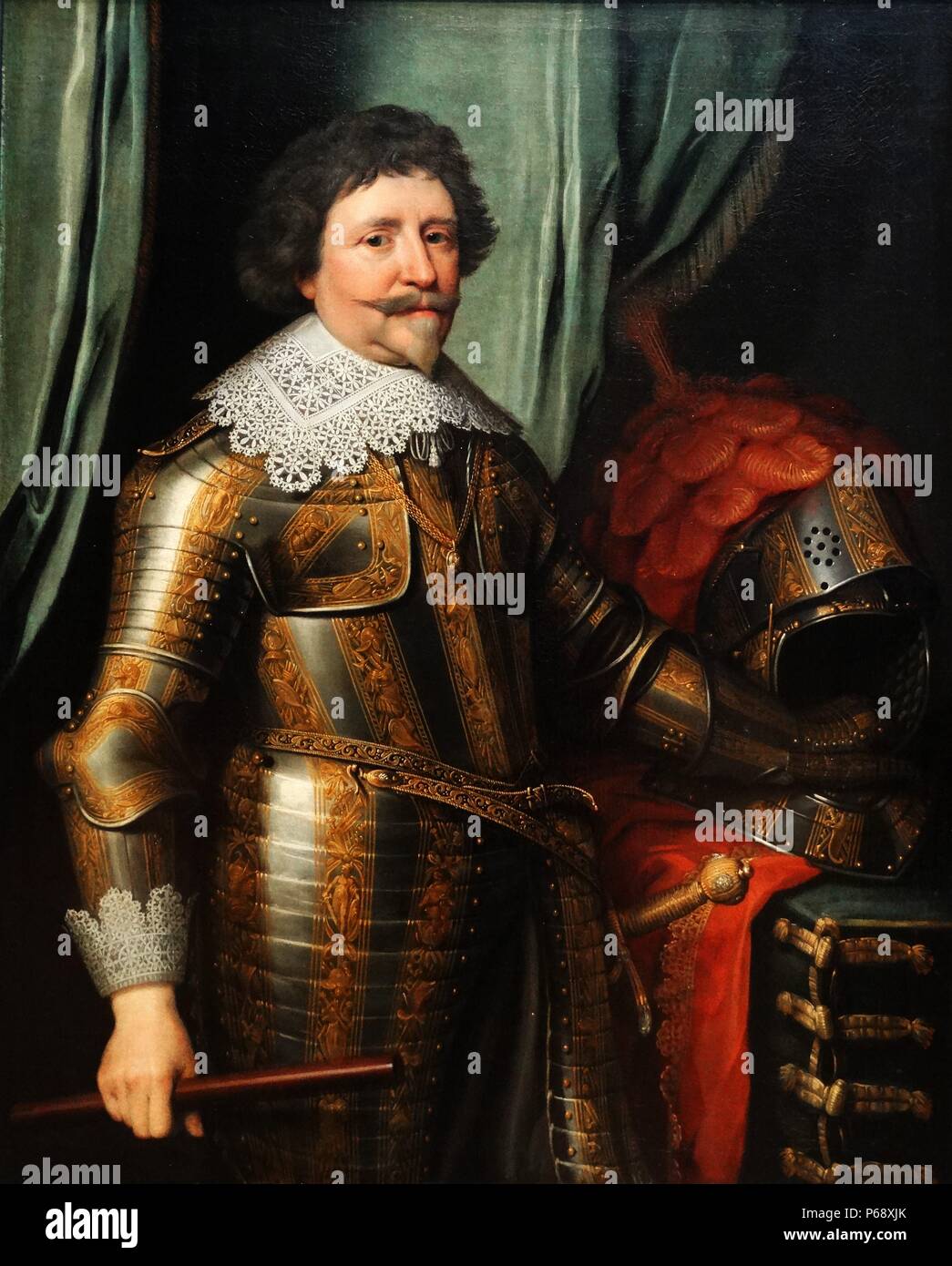 Porträt von Friedrich Heinrich, Prinz von Oranien. Jansz von Michiel van Mierevelt (1567-1641) holländische Golden Age Maler gemalt. Vom 17. Jahrhundert Stockfoto