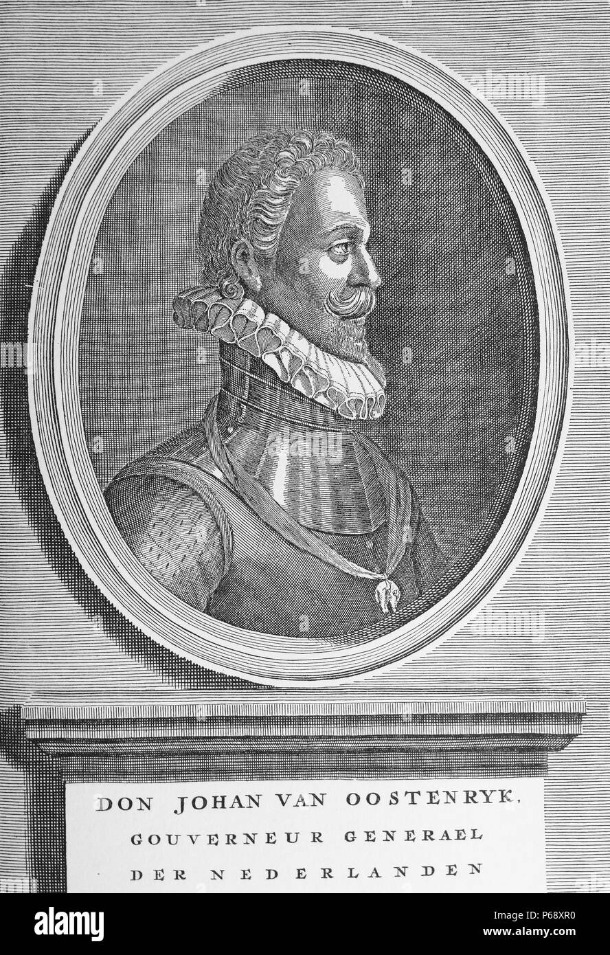 Johann von Österreich (1547-1578), Generalgouverneur; die Niederlande. Als Don John von Österreich bekannt. Er wurde ein militärischer Führer in den Dienst von seinem Halbbruder; Philipp von Spanien und ist am besten für seine Naval Sieg in der Schlacht von Lepanto im Jahre 1571 gegen das Osmanische Reich bekannt. Stockfoto