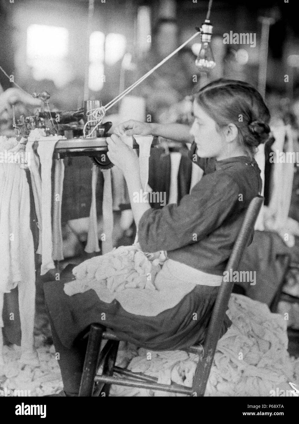 Sweatshop-Arbeiter in der Cherokee Strumpfwaren Mühle; Rom; Georgien; USA 1913 Stockfoto