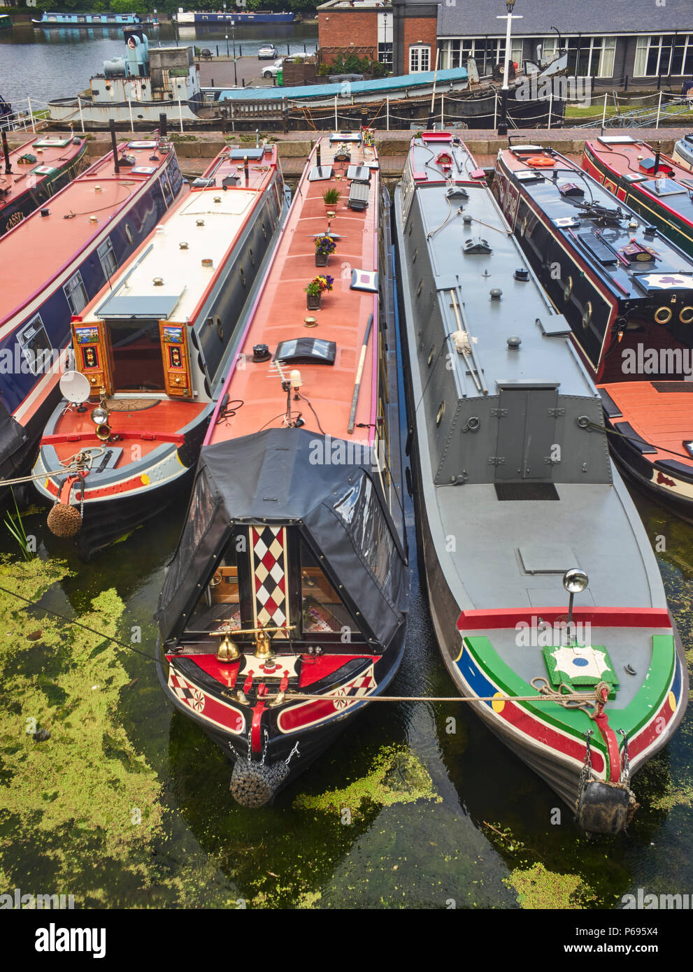 Russell Newbery narrowboats am Ellesmere Port Boot Museum Stockfoto