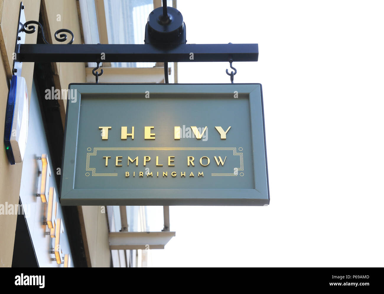 Die Ivy Restaurant im Tempel Zeile in Birmingham, in den West Midlands, Großbritannien Stockfoto