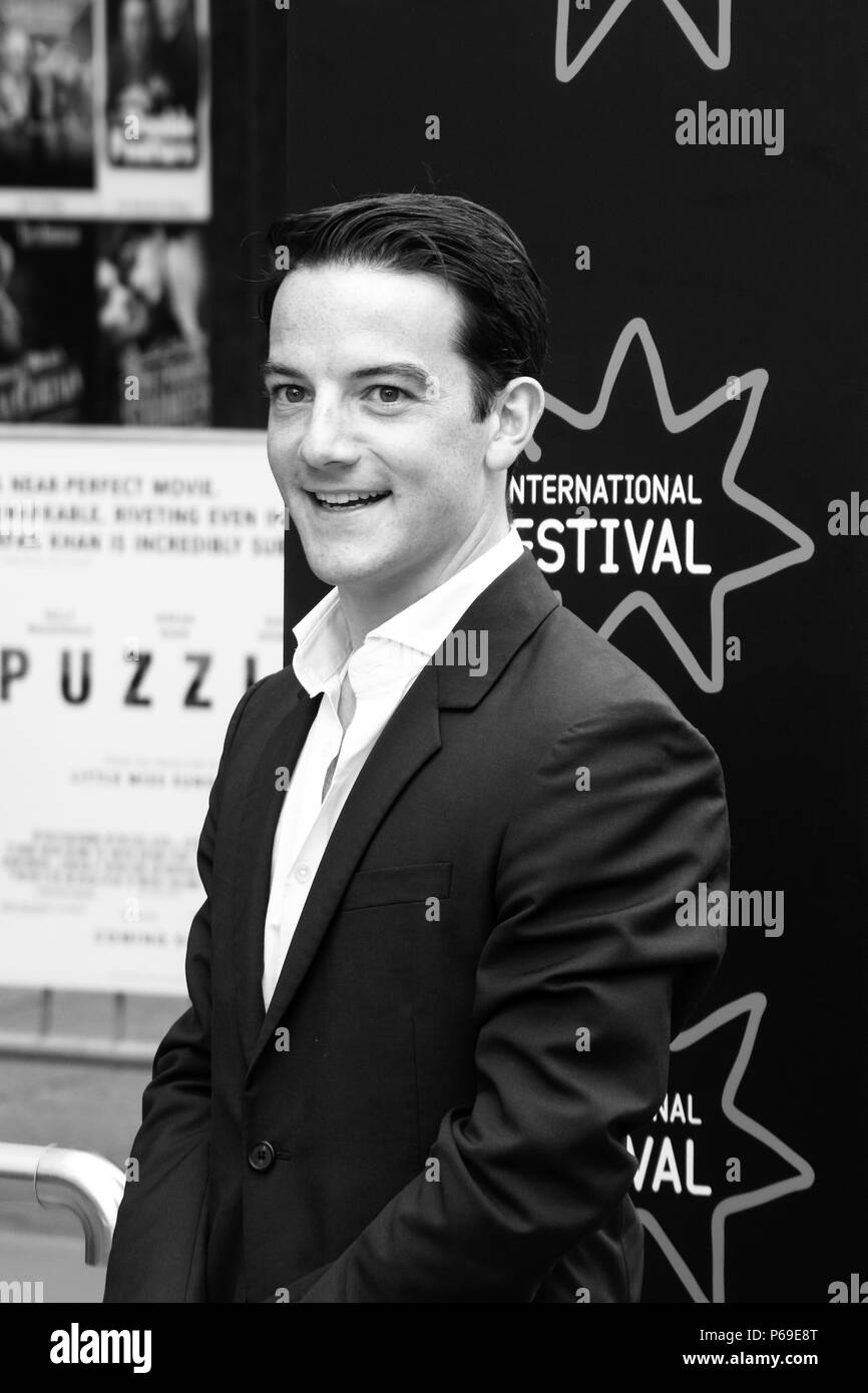 Edinburgh, Schottland, Großbritannien. 20 Juni, 2018.  , Auf dem roten Teppich auf ein Foto der Welt Film Premiere von Puzzle, auf dem Festival Theater, Edinbur Stockfoto