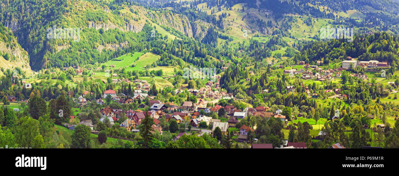 Rucar - Kleie Überführung in Rumänien, Berglandschaft Stockfoto