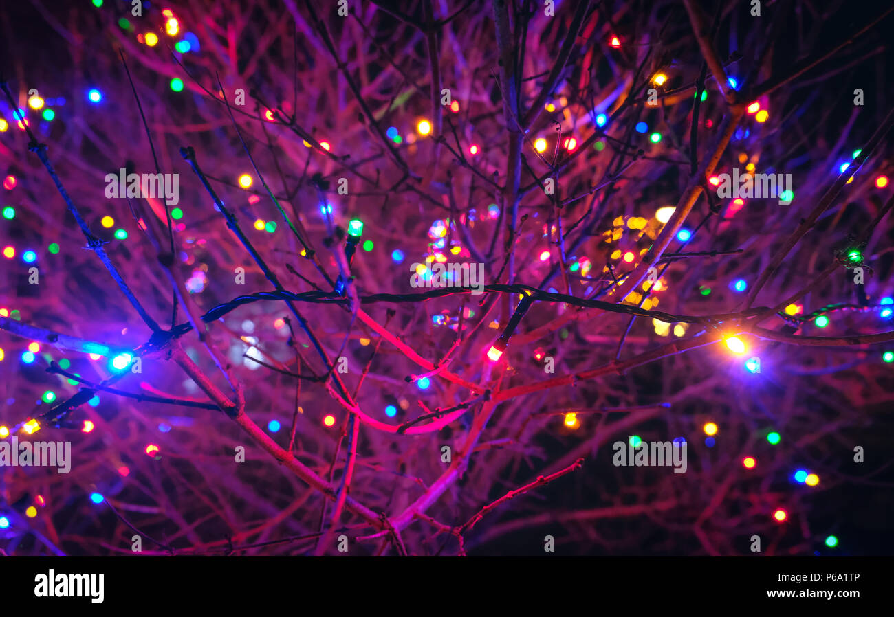 Light art Installation auf Amsterdam Licht Festival Stockfoto
