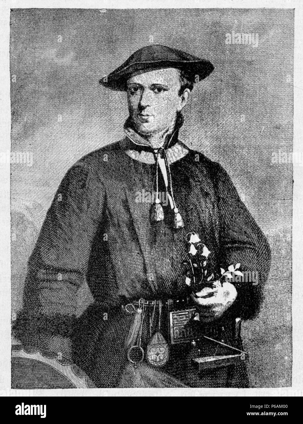 Carl von Linné. Nach dem Gemälde eines unbekannten Meisters. In der Kleidung, die er auf seine Lappländische Reise trug, 1894 Stockfoto