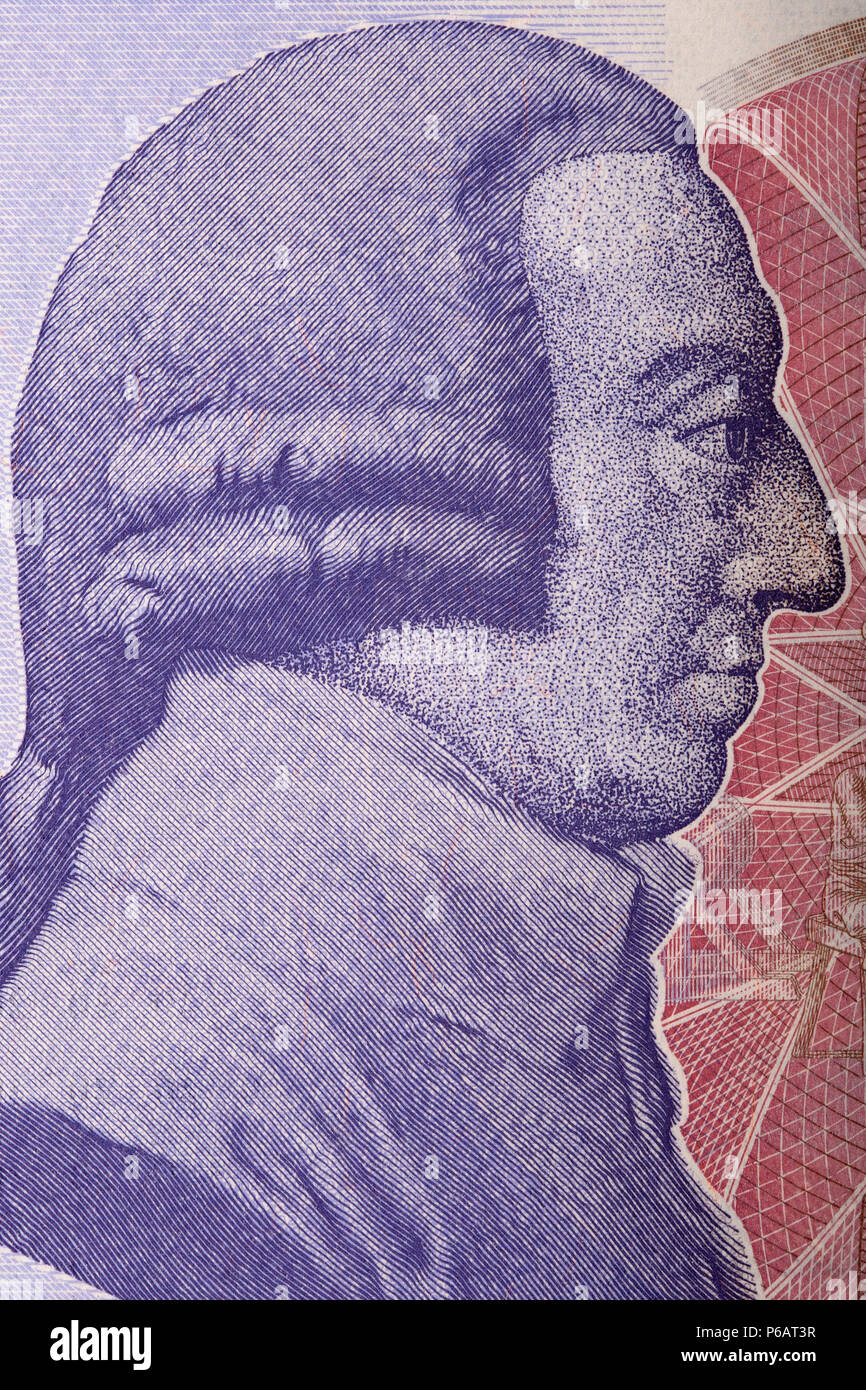 Adam Smith Portrait von englisches Geld Stockfoto