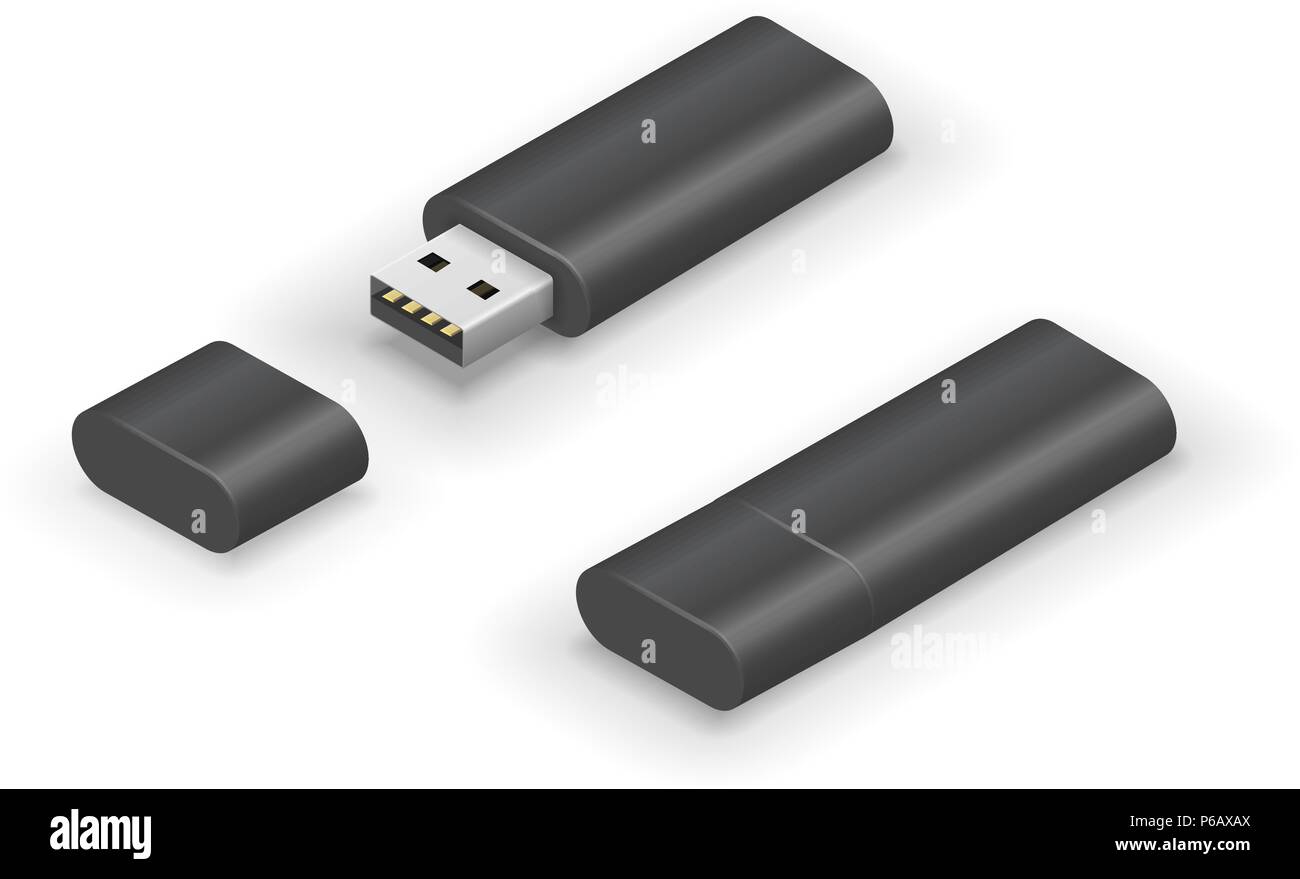 USB-Stick Flash-Laufwerk Stock Vektor