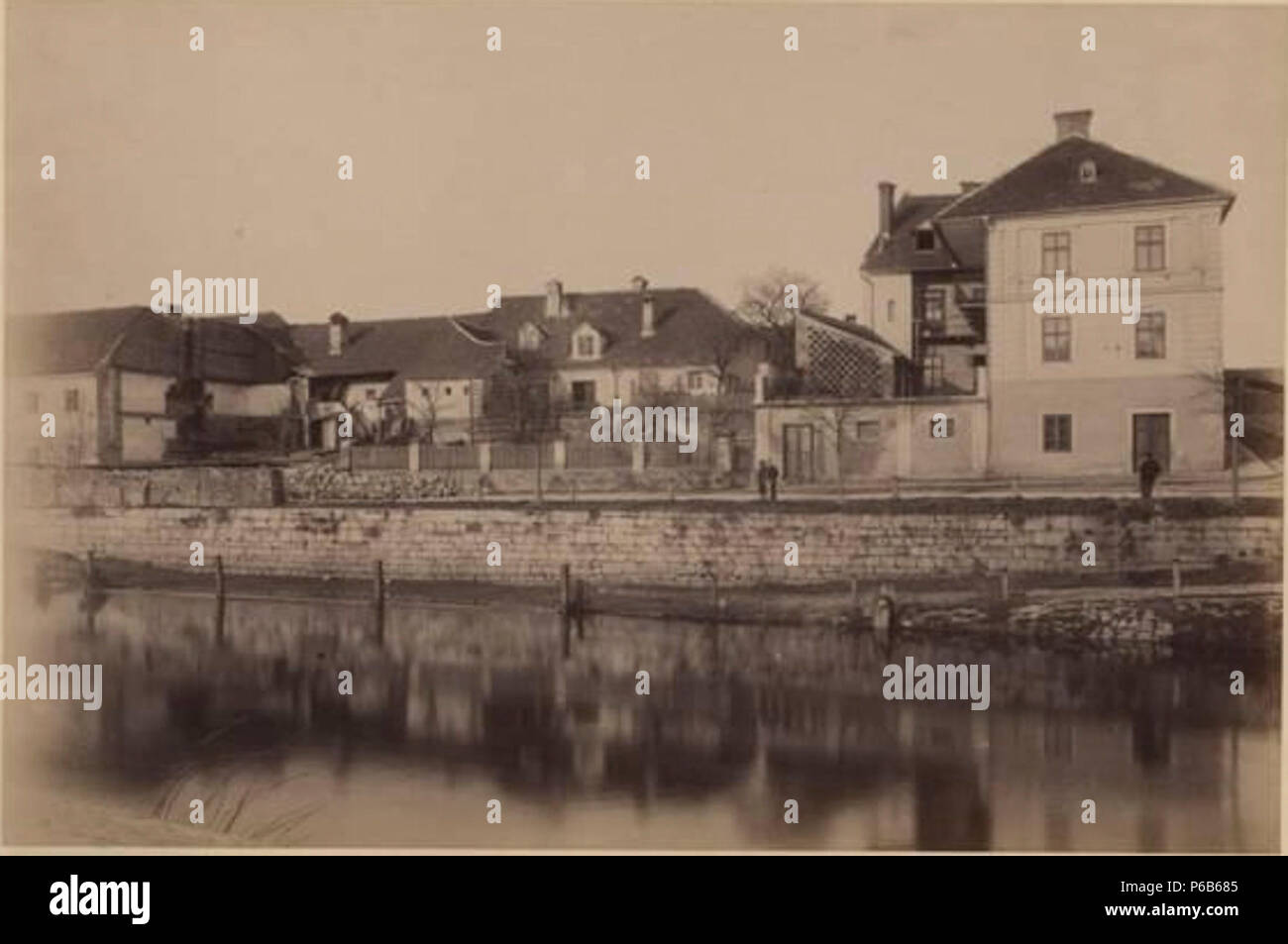 1895 Ljubljana Erdbeben durch Helfer - Petkovškovo nabrežje (2). Stockfoto