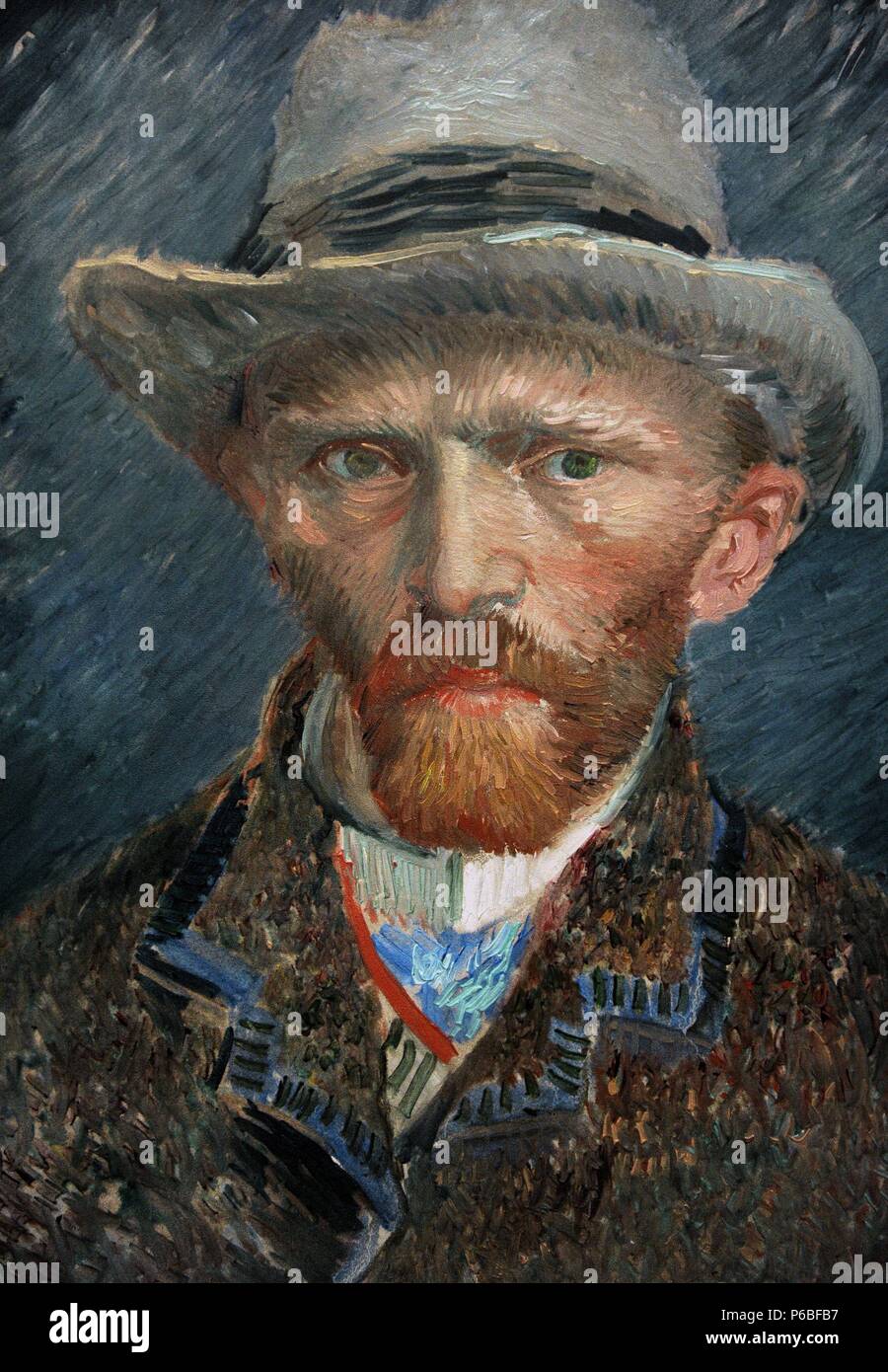 Vincent Van Gogh (1853-1890). Niederländischer Maler. Selbstporträt, 1887. Rijksmuseum. Amsterdam. Holland. Stockfoto