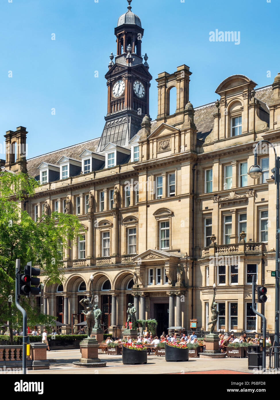 Das alte Postgebäude in der Stadt Leeds West Yorkshire England Stockfoto