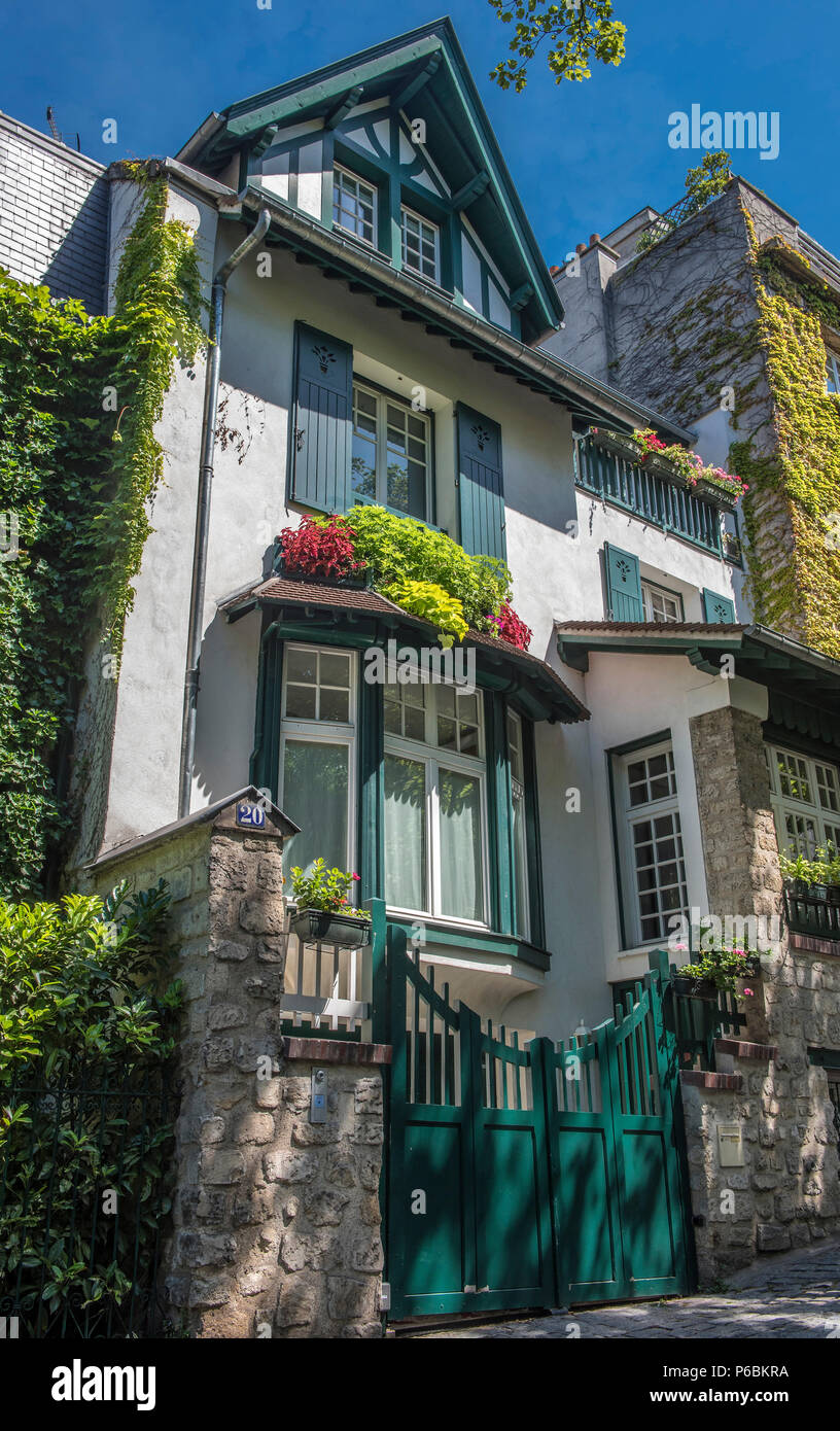 Frankreich, Ile de France, Paris, 18. Bezirk, ein Haus in Montmartre Stockfoto