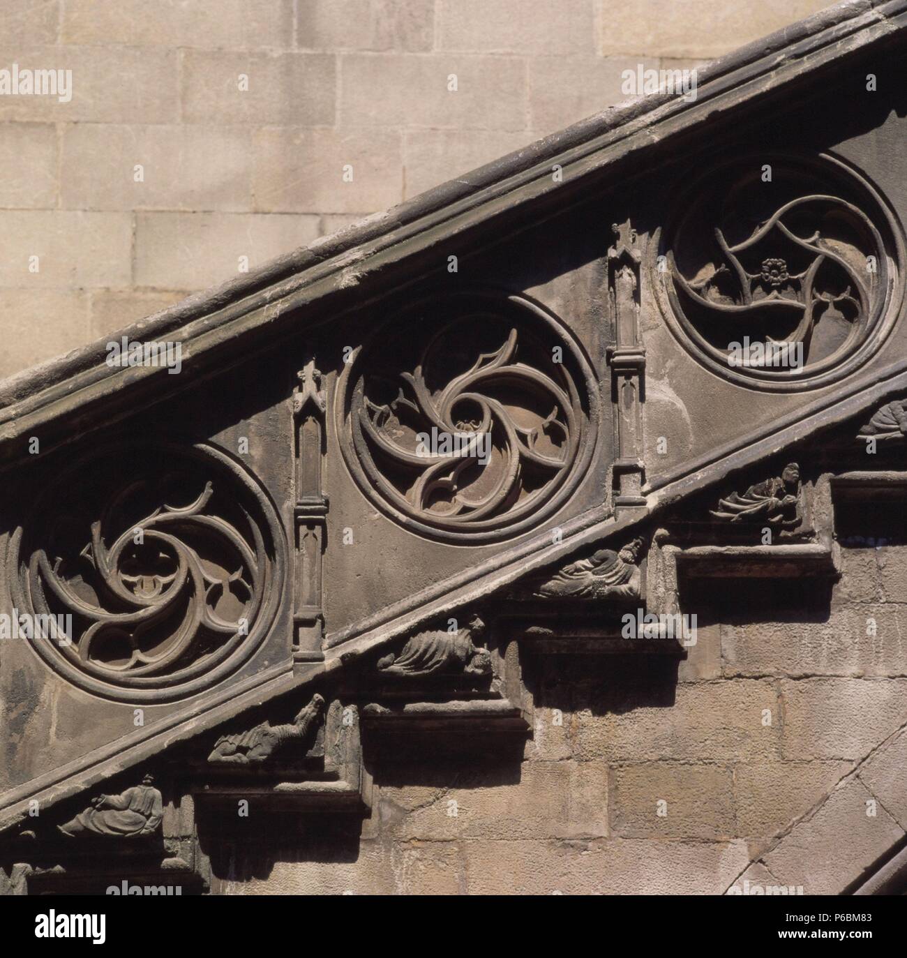 Terrasse des Palau de la Generalitat, Barcelona. 15. Jahrhundert. Museum: Palau de la Generalitat, Barcelona. Stockfoto