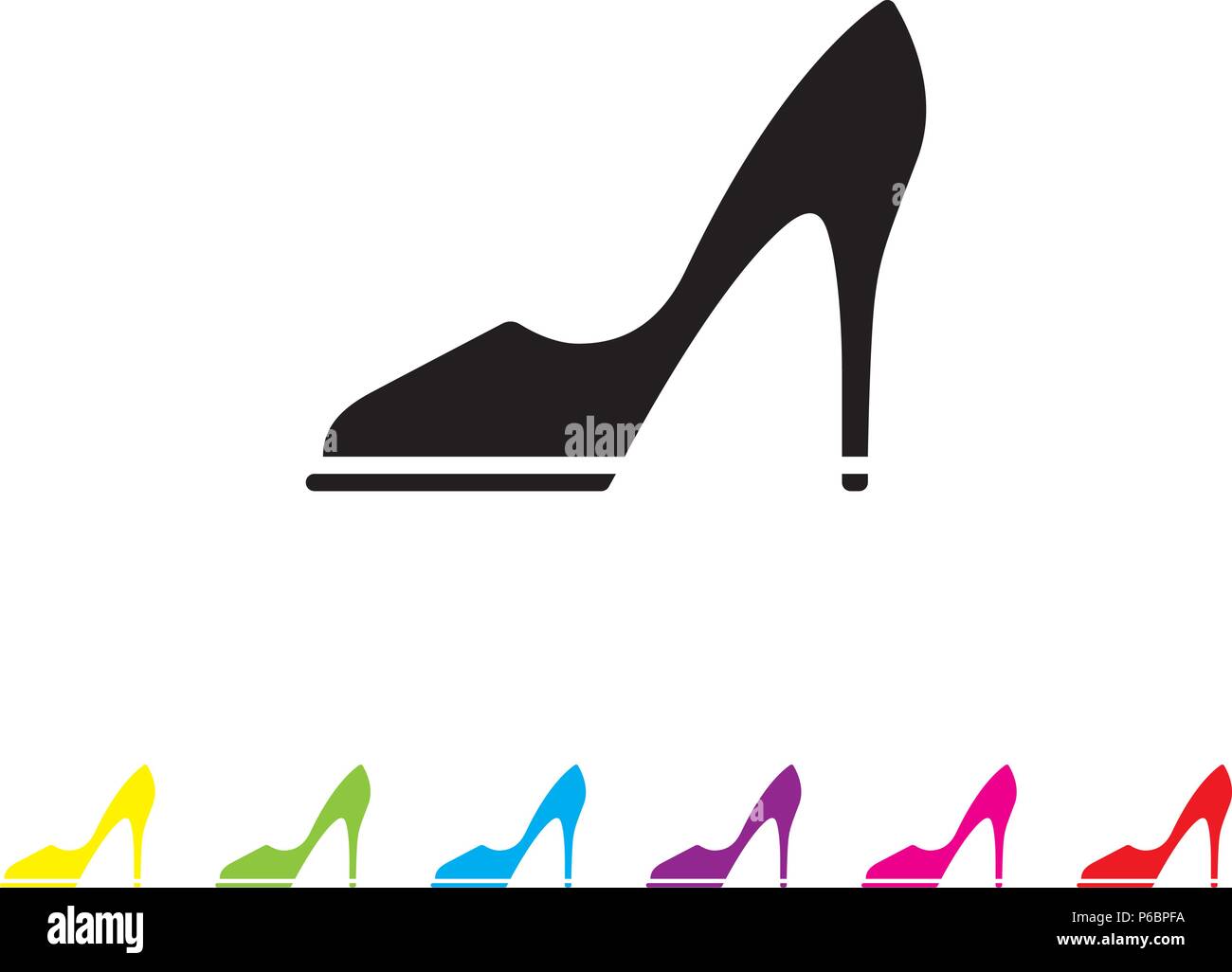 High heel stiletto Vektor icon. Elegante Damen Schuhe Symbol. Stock Vektor