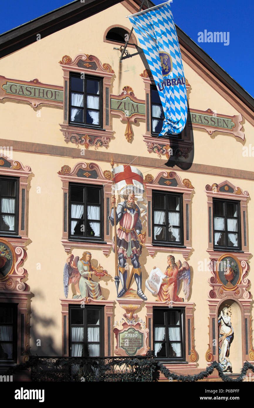 Deutschland Bayern Alpen Garmisch Partenkirchen Gemaltes Haus