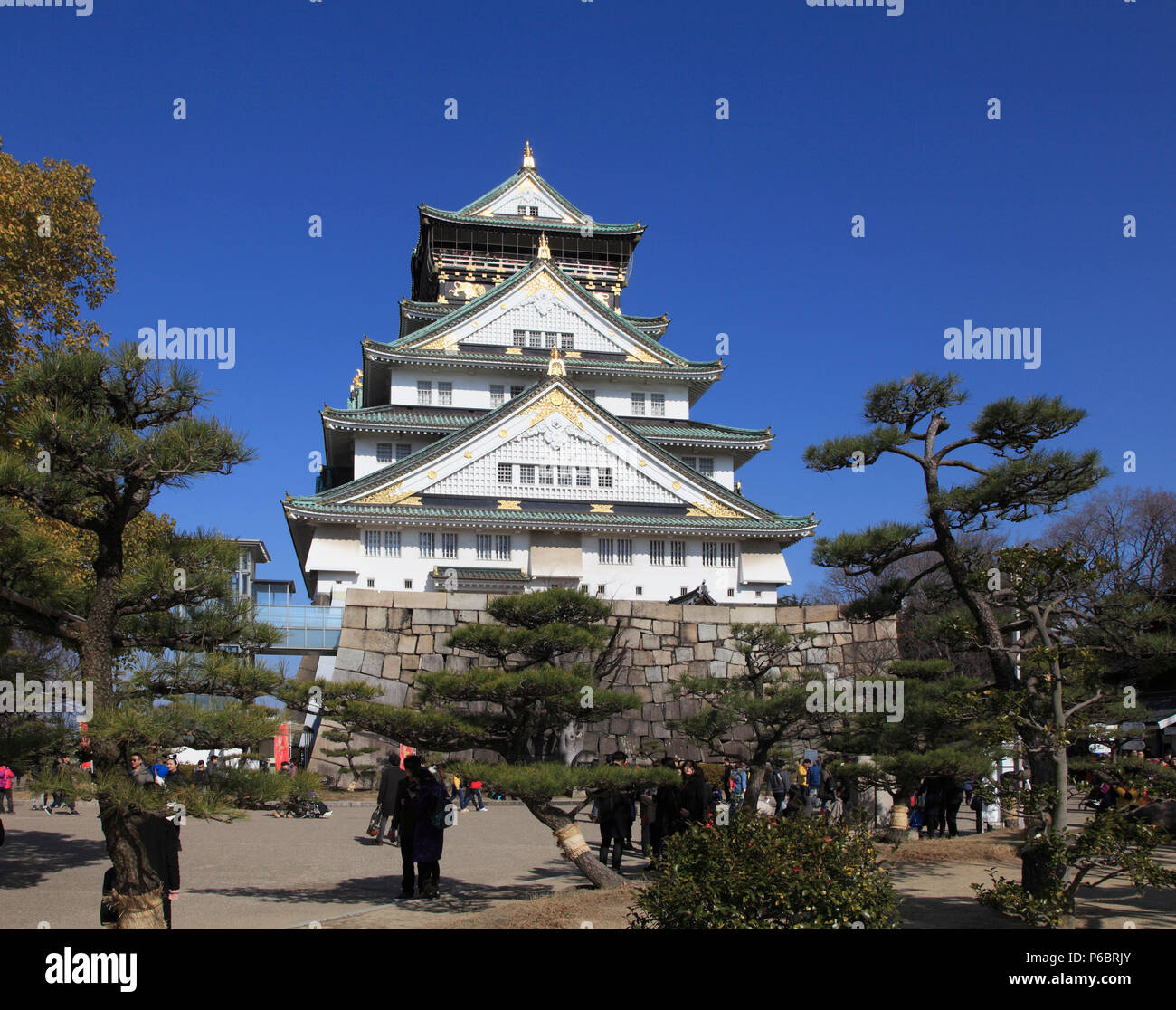 Japan, Osaka, Burg, Stockfoto