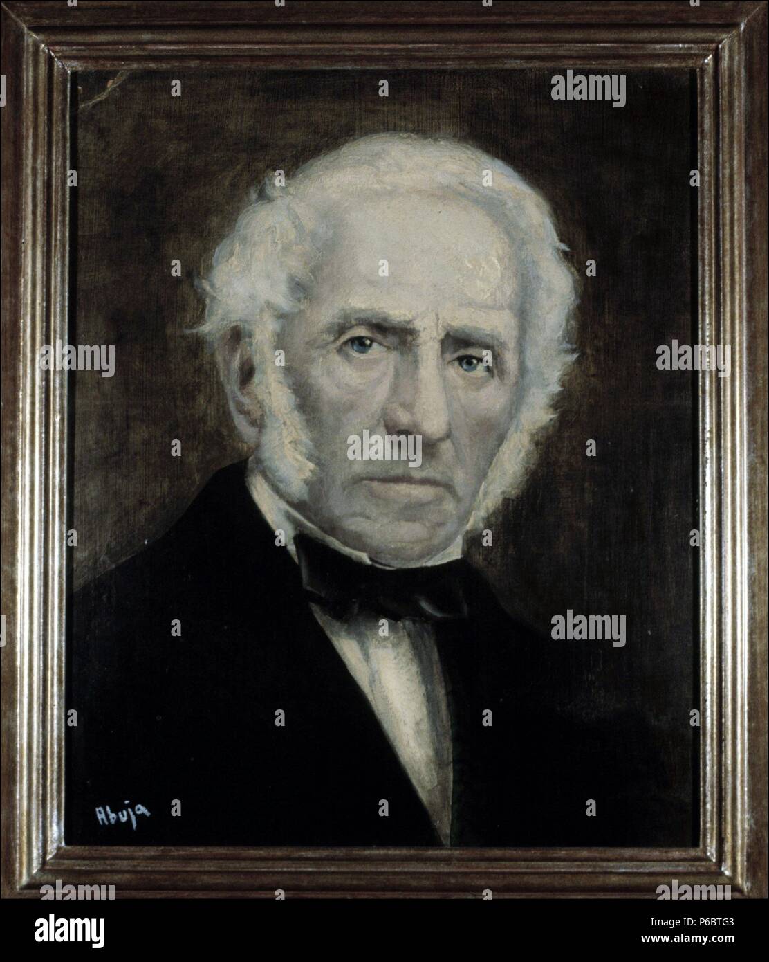 MANZONI, Alejandro. ESCRITOR ITALIANO. 1785 - 1873. OLEO DE ABUJA. Stockfoto