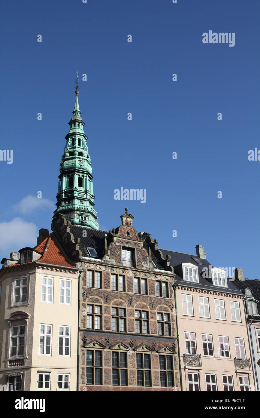Kopenhagen, Dänemark - Altstadt Architektur. Oresund Region. Stockfoto