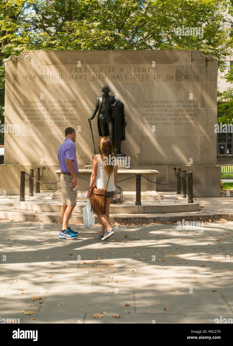 Grab des Unbekannten revolutionären Krieg Soldat in Philadelphia PA Stockfoto