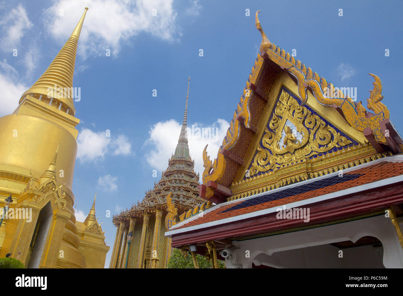 Schöne Dächer im Grand Palace, Bangkok, Thailand Stockfoto