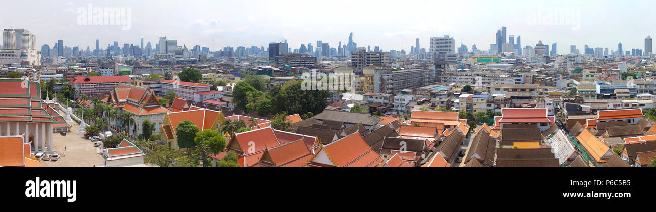 Ein Panorama der Skyline von Bangkok, Thailand Stockfoto
