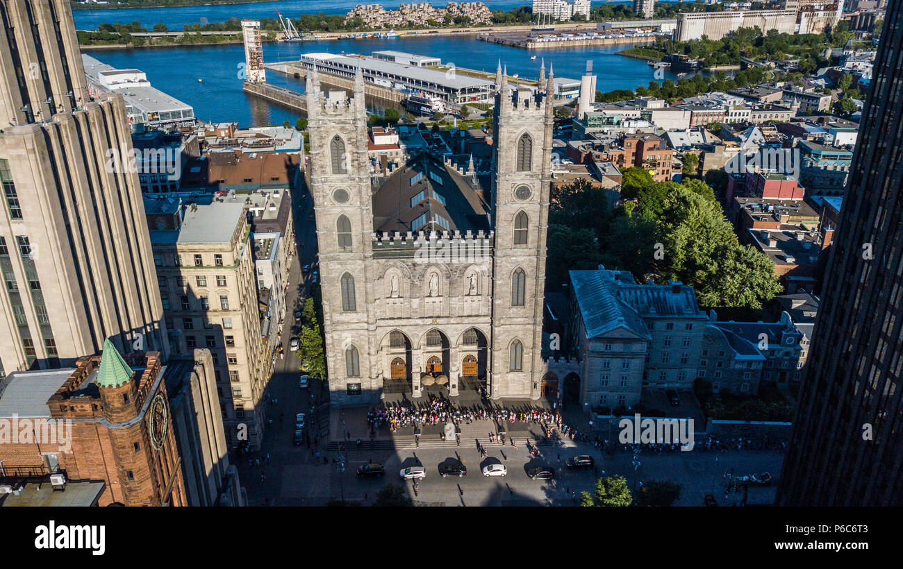 Basilika Notre-Dame, die Altstadt von Montreal oder vieux-montréal), Kanada Stockfoto