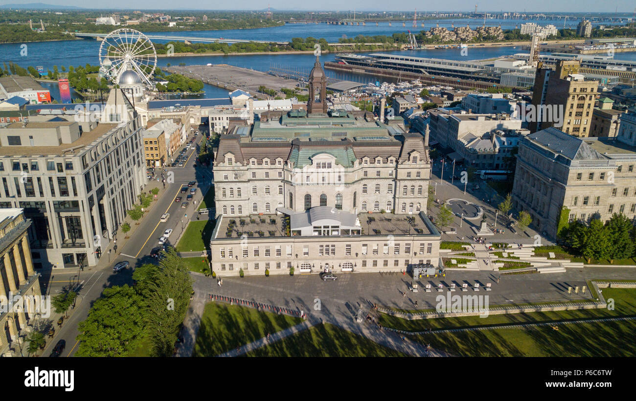 Montreal City Hall, Hôtel de Ville de Montreal, Montreal, Quebec, Kanada Stockfoto