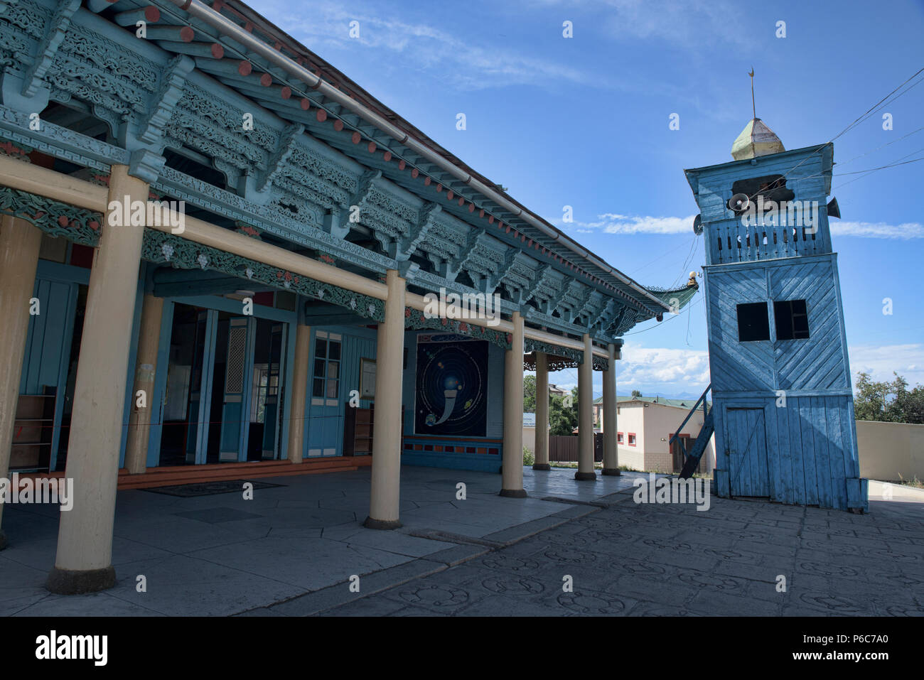 Die Dunganen Moschee, ohne Nägel durch chinesische Muslime, Karakol, Kirgisistan gebaut Stockfoto
