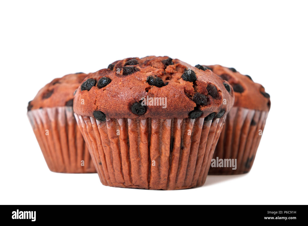 Chocolate Chip muffin Kuchen Stockfoto