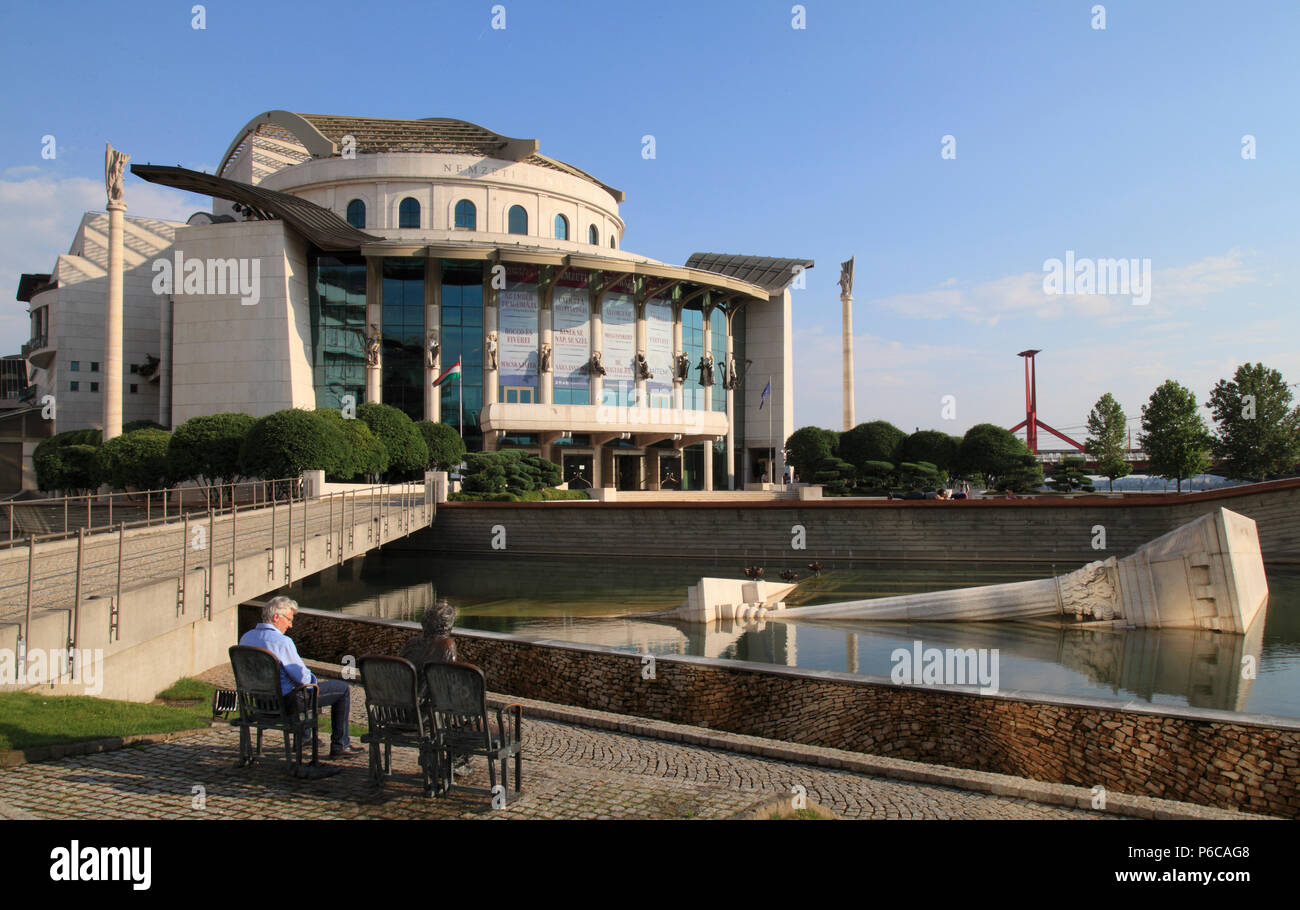 Ungarn, Budapest, Nationaltheater, nh Nemzeti Sz'‡ z, Stockfoto