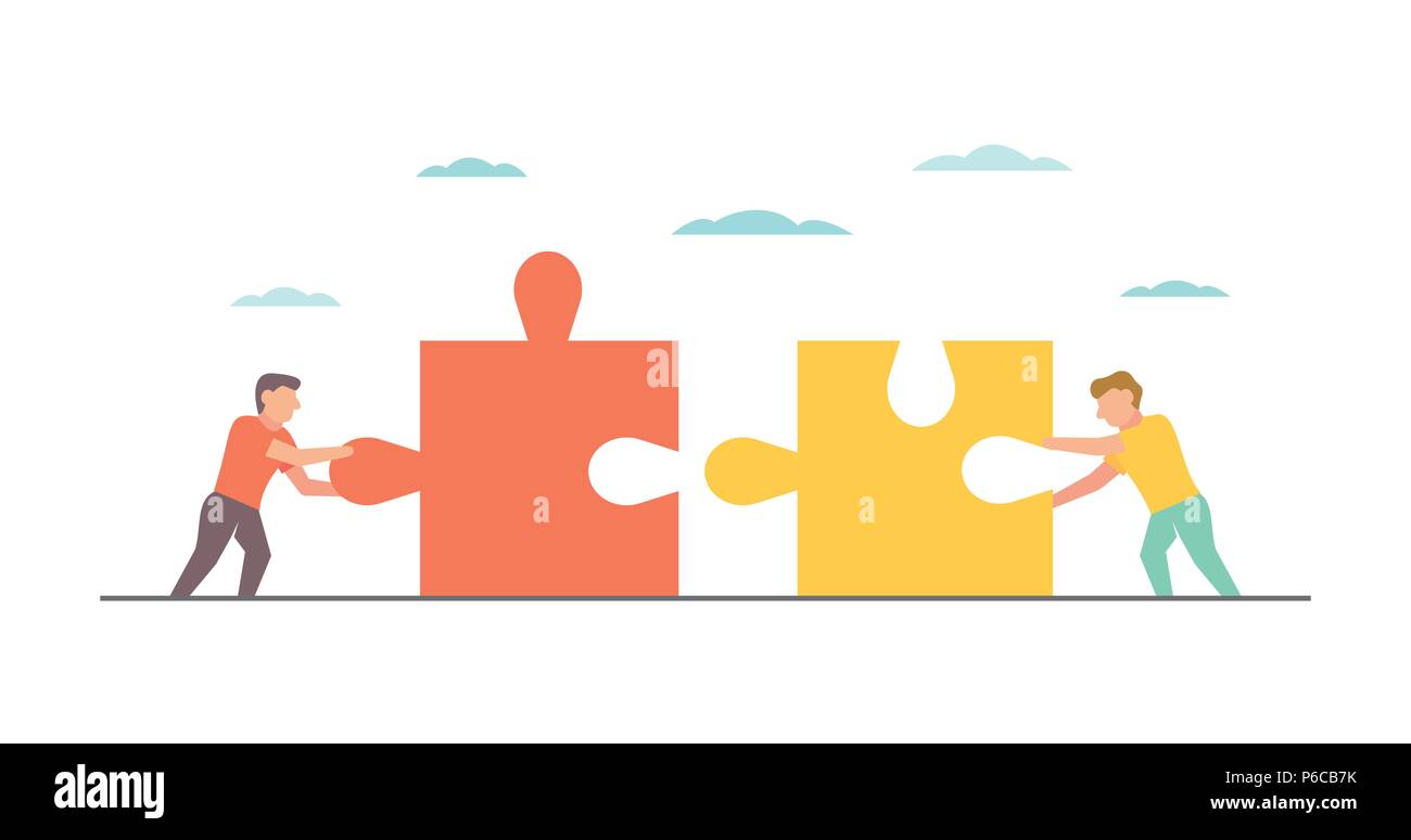Teamwork Vector Illustration für Business Design und Infografik Stock Vektor