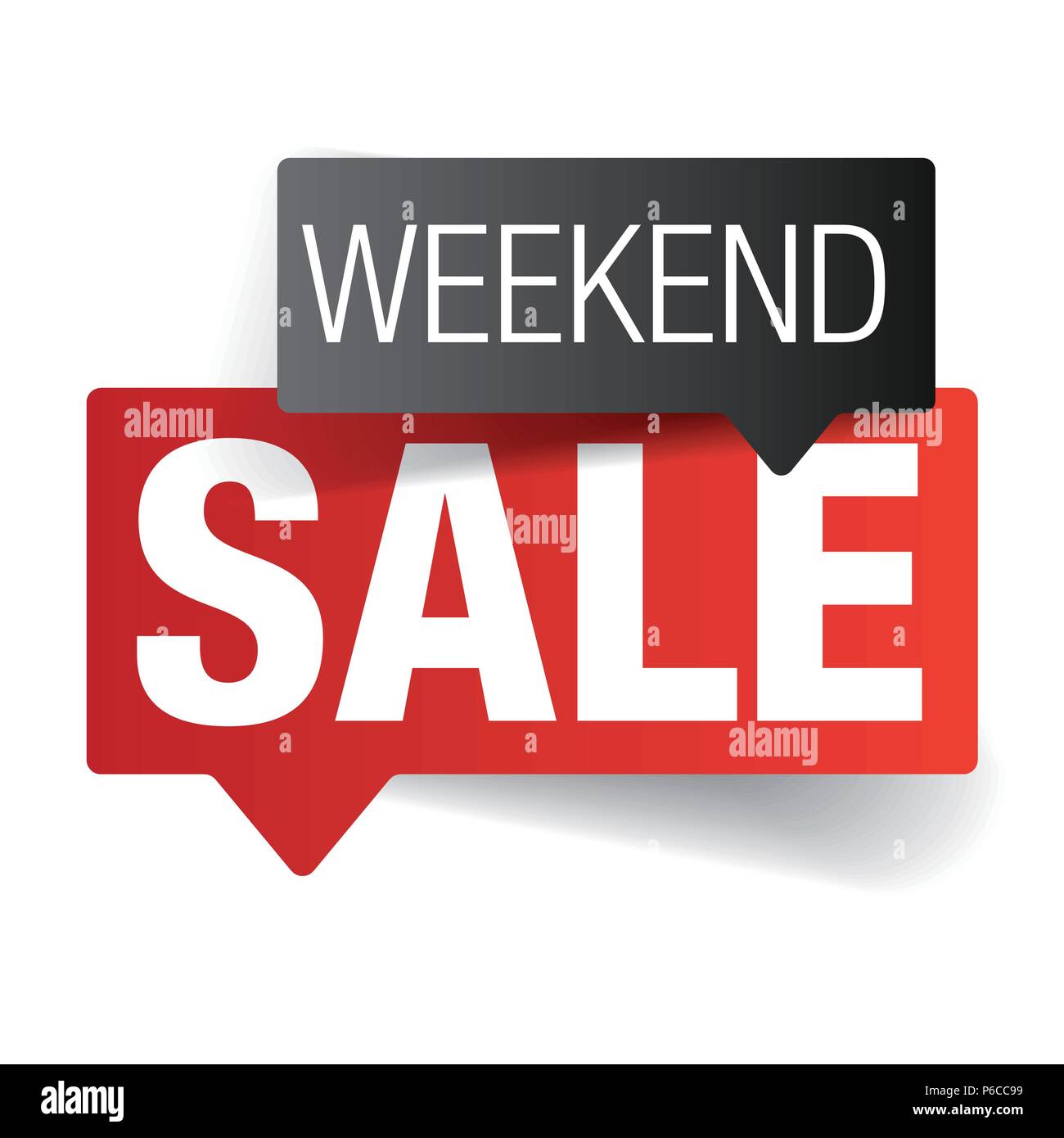 Wochenende Verkauf label Tag Stock Vektor