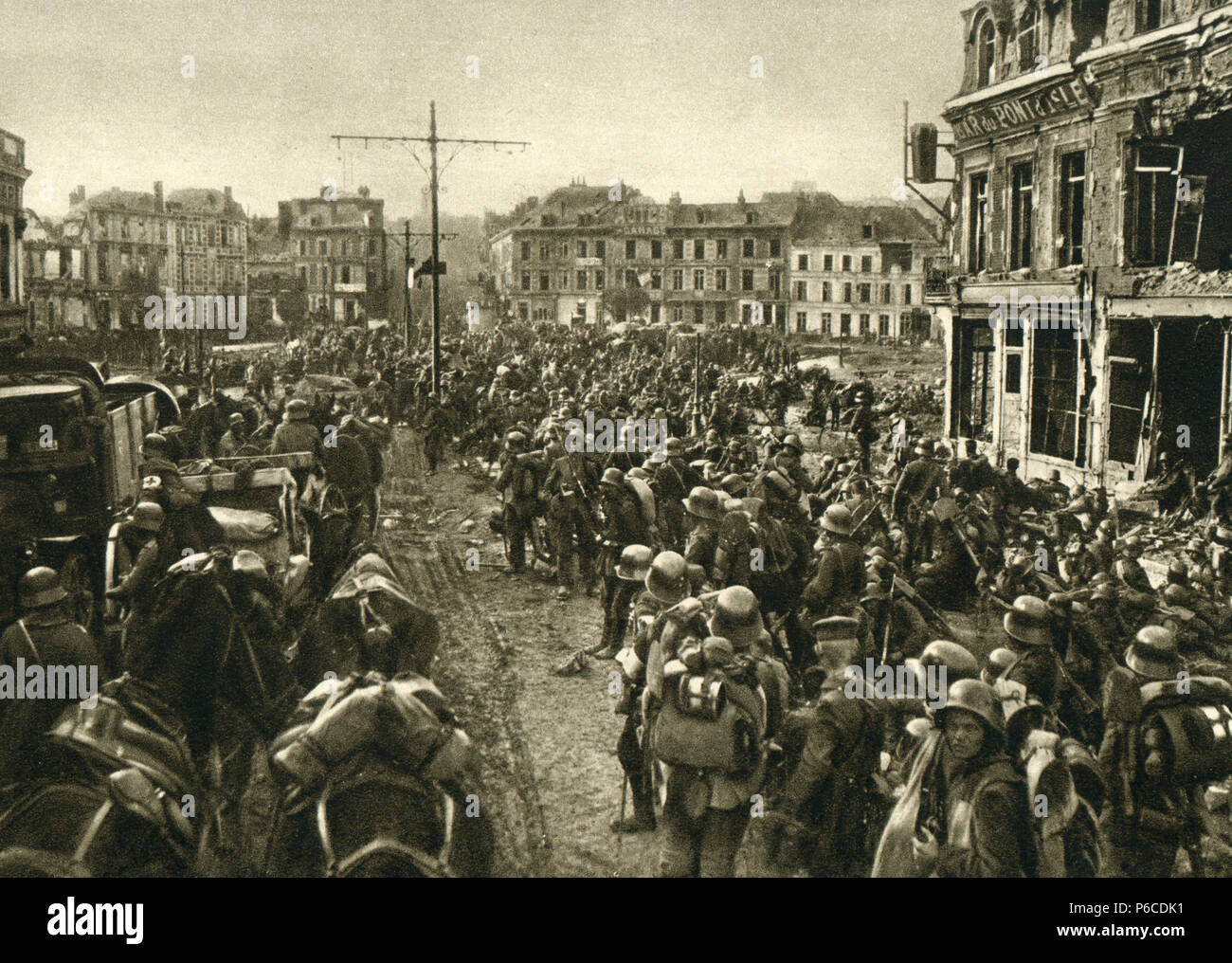 Artillerie, Weltkrieg, Infanterie, Saint- Quentin, WK 1, Weltkrieg, Weltkrieg Stockfoto