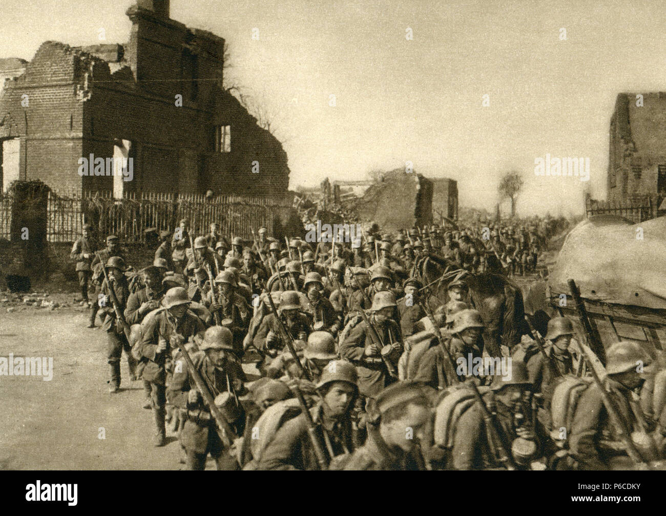Weltkrieg, Infanterie, Deutsche Soldaten, hermies, WK 1, Weltkrieg, Weltkrieg Stockfoto