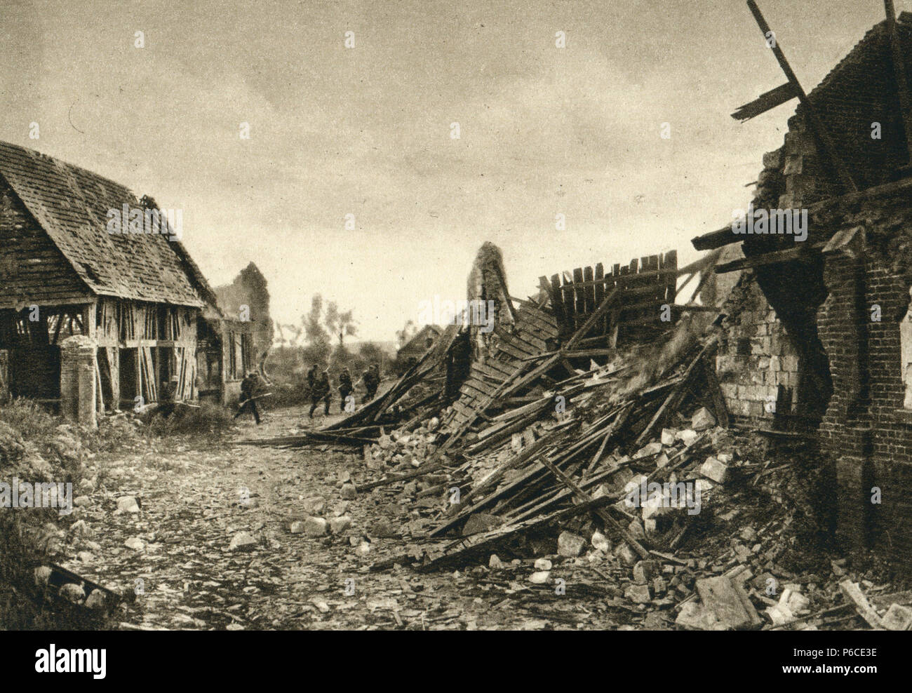 Bauschutt, Manöver Kriegsführung, Aisne, ww1, Wwi, Erster Weltkrieg Stockfoto