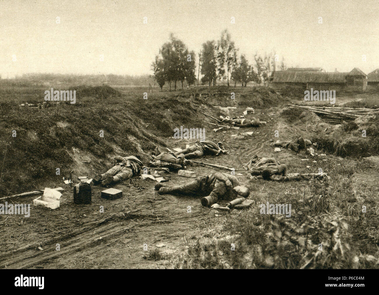 Schlachtfeld, Ostfront, WK 1, Weltkrieg, Weltkrieg Stockfoto