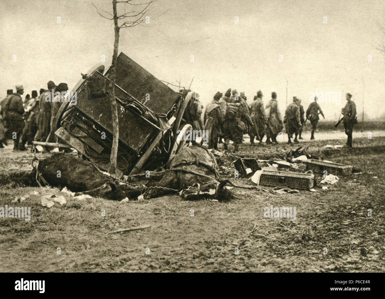 Schlachtfeld, Kriegsgefangene, Ostfront, WK 1, Weltkrieg, Weltkrieg Stockfoto